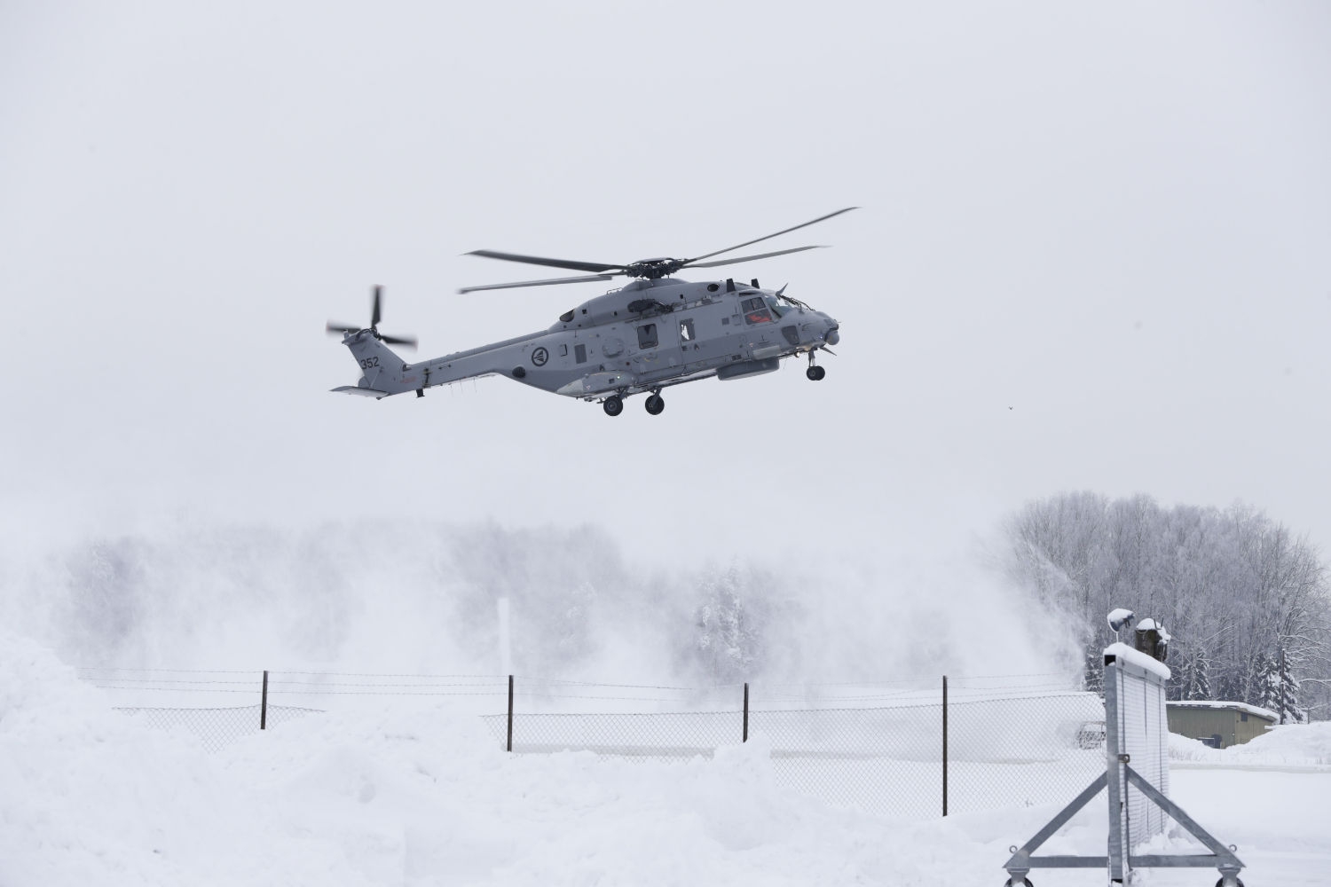 Et NH90 i fregattversjon på Kjeller i 2018.
