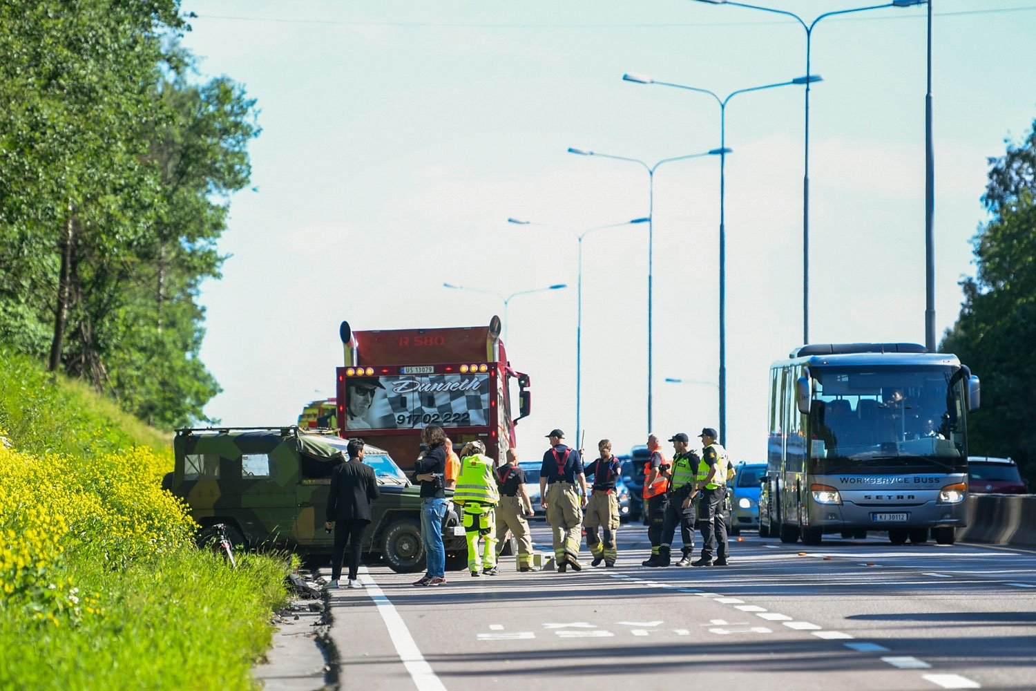 Det var 2. juni 2022 at Sian-leder Lars Thorsen og hans følge ble påkjørt på E6 ved Mortensrud i Oslo. 